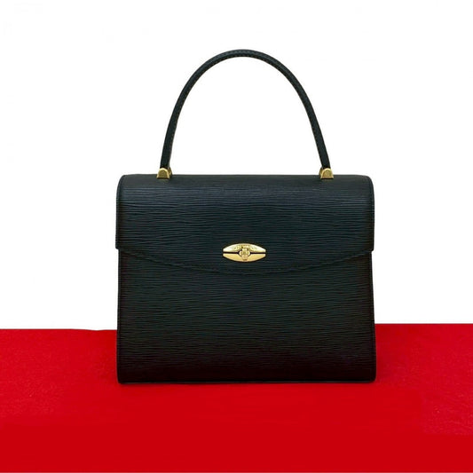 LOUIS VUITTON Handbag M52372 leather black Epi Malesherbes Women Used Authentic