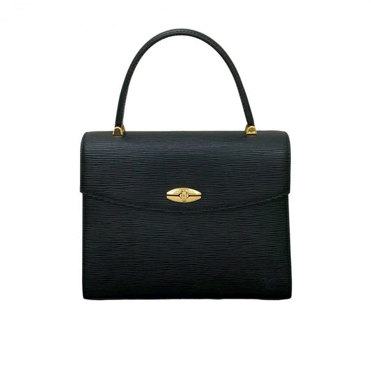 LOUIS VUITTON Handbag M52372 leather black Epi Malesherbes Women Used Authentic