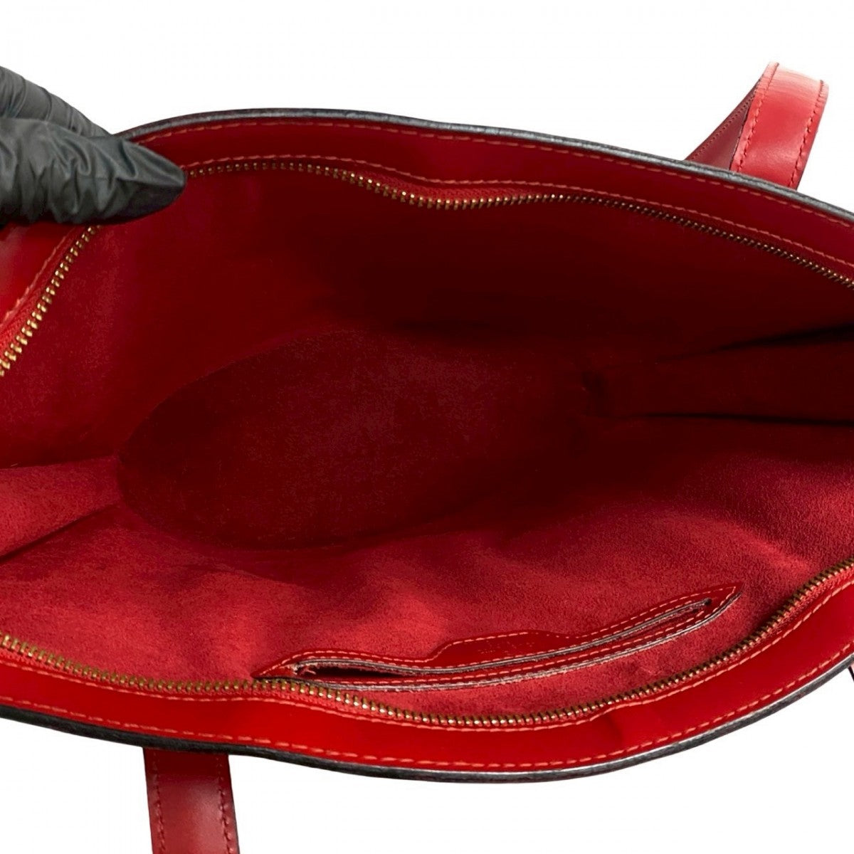 LOUIS VUITTON Tote Bag M522337 Epi Leather Red Epi Sunjack shopping Women Used Authentic