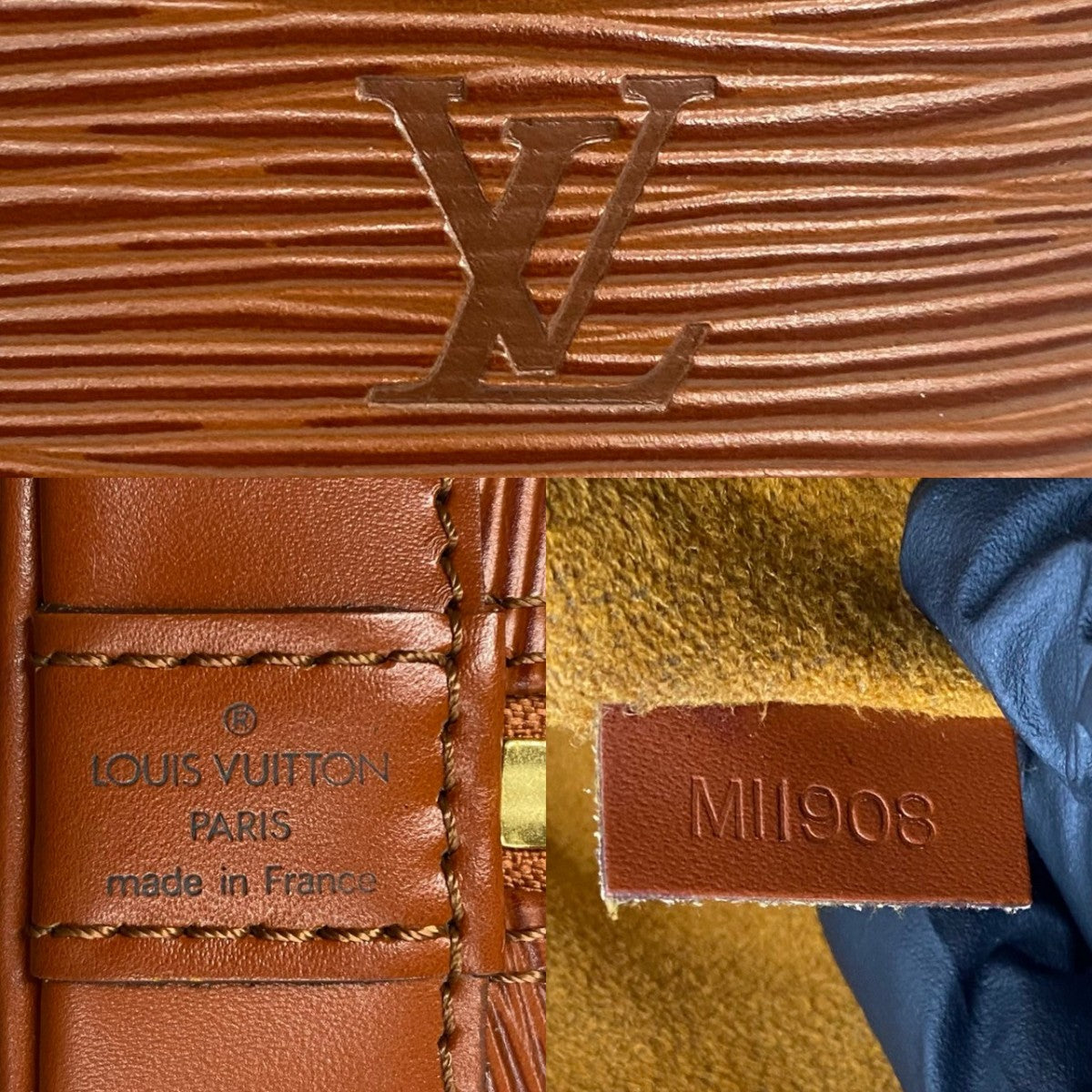 LOUIS VUITTON Handbag M52143 Epi Leather Brown Epi Alma