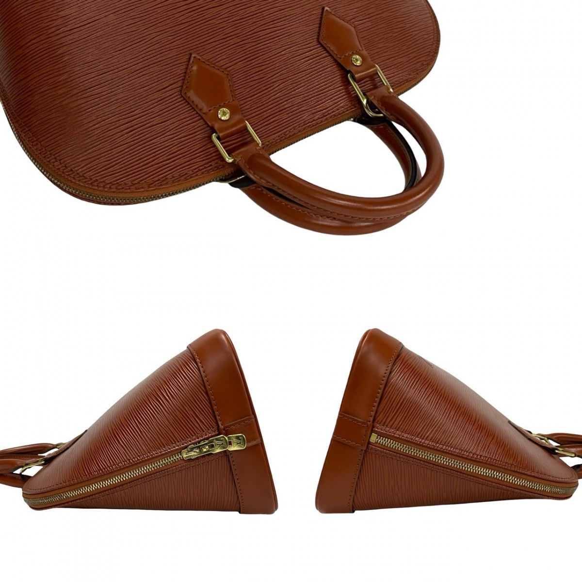 LOUIS VUITTON Handbag M52143 Epi Leather Brown Epi Alma