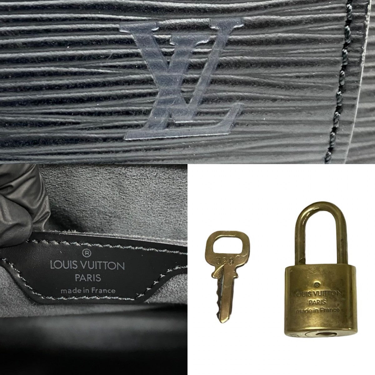 LOUIS VUITTON Backpack M52292 Epi Leather black Epi Coblanc