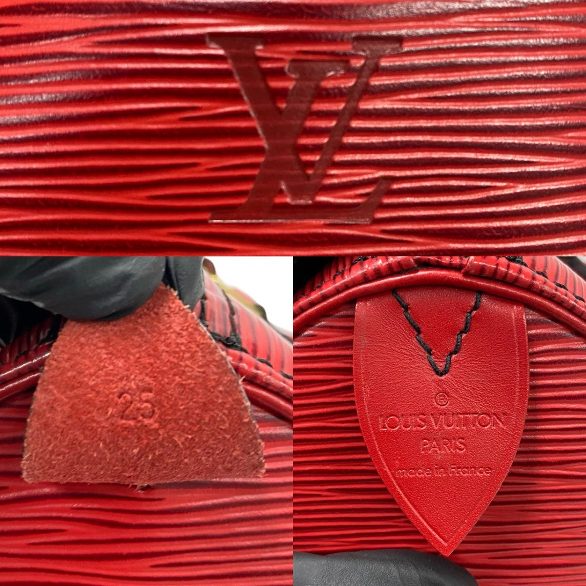 LOUIS VUITTON Handbag M43017 Epi Leather Red Epi Speedy 25 Women Used Authentic
