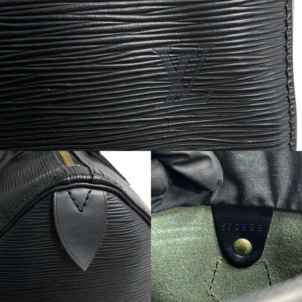 LOUIS VUITTON Handbag M43012 Epi Leather black Epi Speedy 25