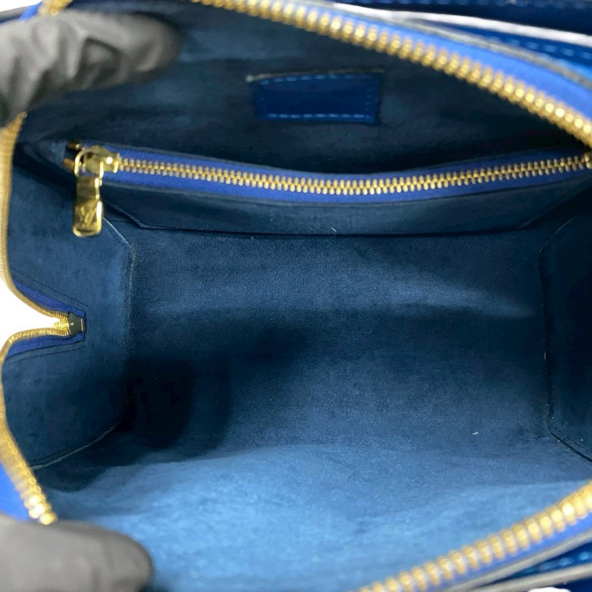 LOUIS VUITTON Handbag M52055 Epi Leather blue Epi Ponneuf Women Used Authentic