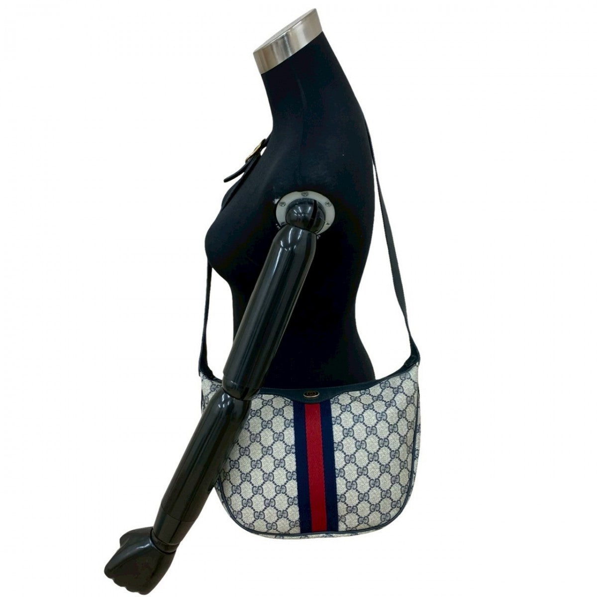 GUCCI Shoulder Bag leather Navy