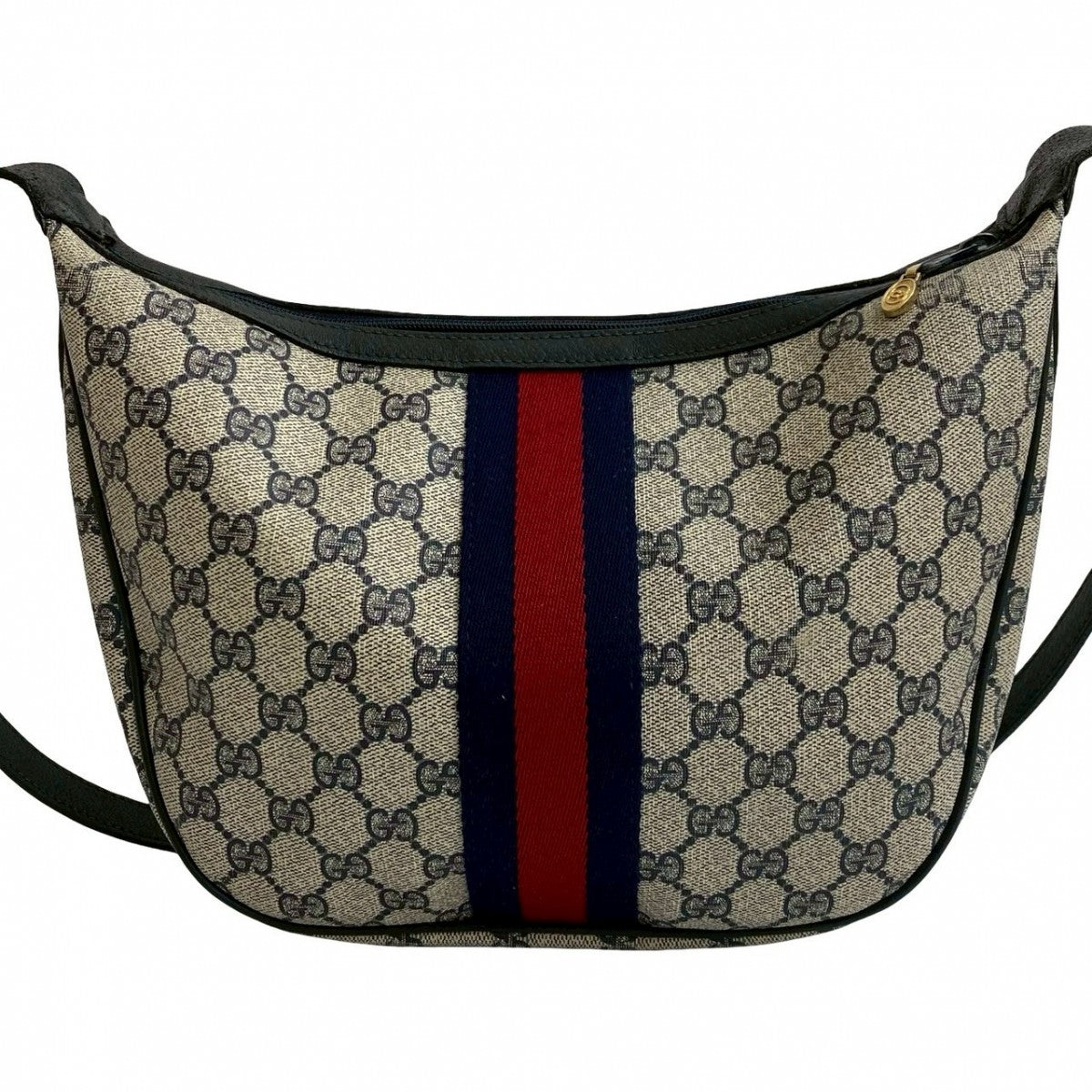 GUCCI Shoulder Bag leather Navy