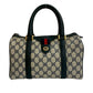 GUCCI Handbag leather Navy Sherry line