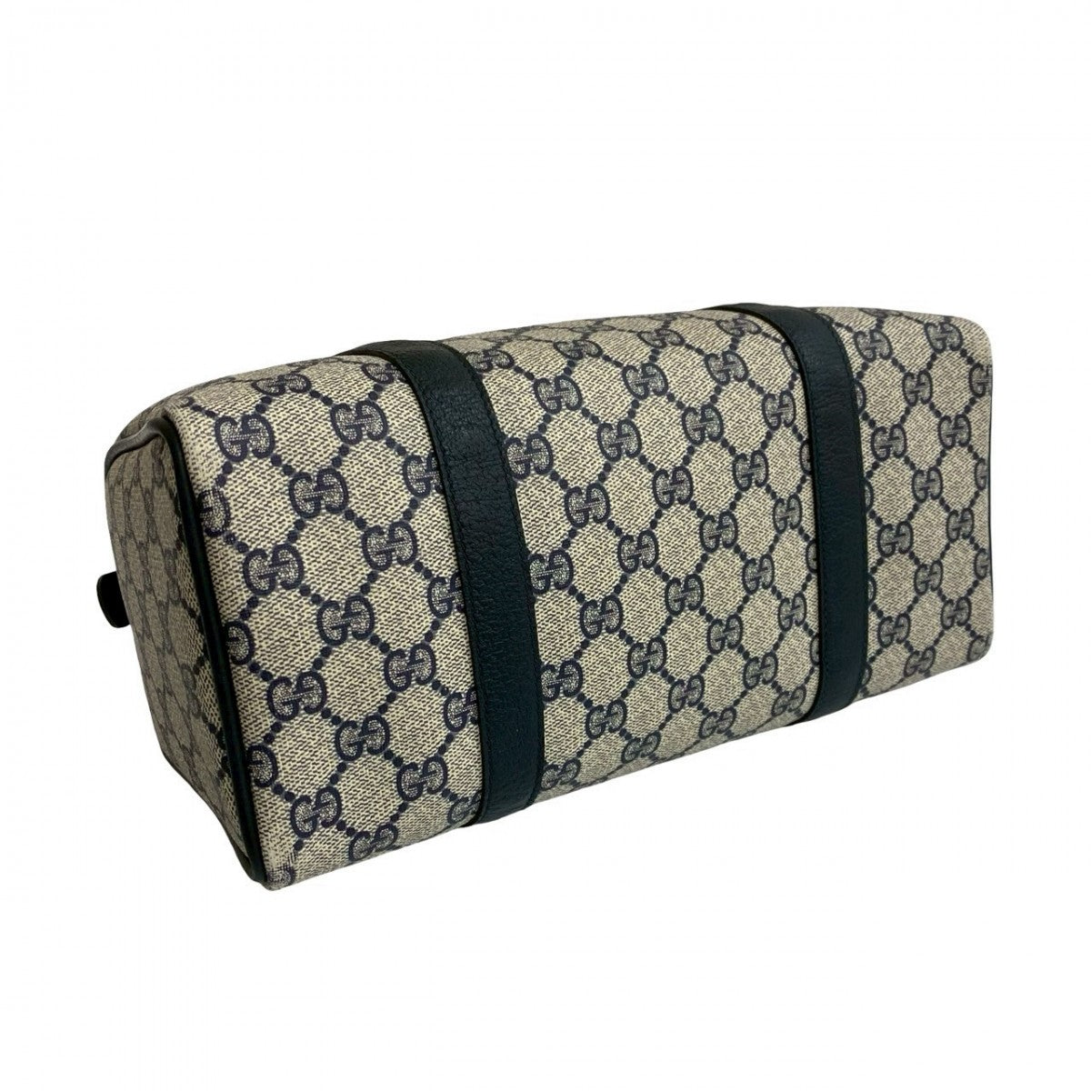 GUCCI Handbag leather Navy Sherry line