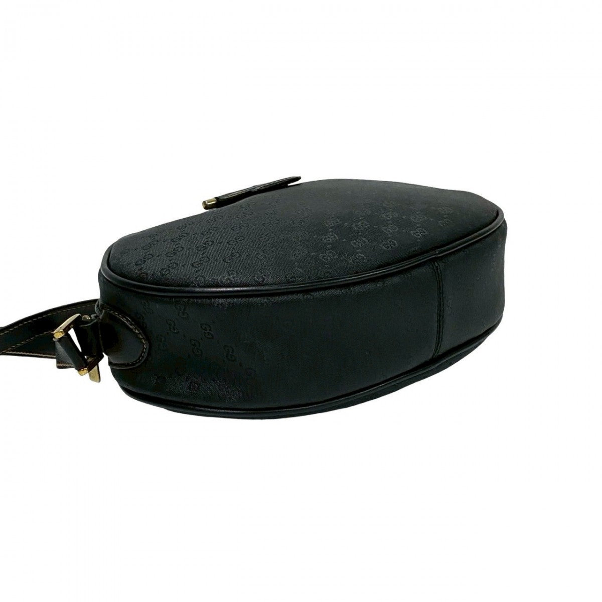 GUCCI Shoulder Bag Leather, PVC black Micro GG logoMetal Women Used Authentic