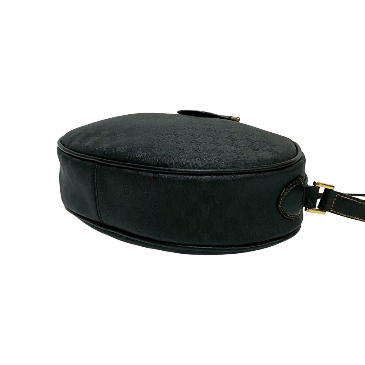 GUCCI Shoulder Bag Leather, PVC black Micro GG logoMetal Women Used Authentic