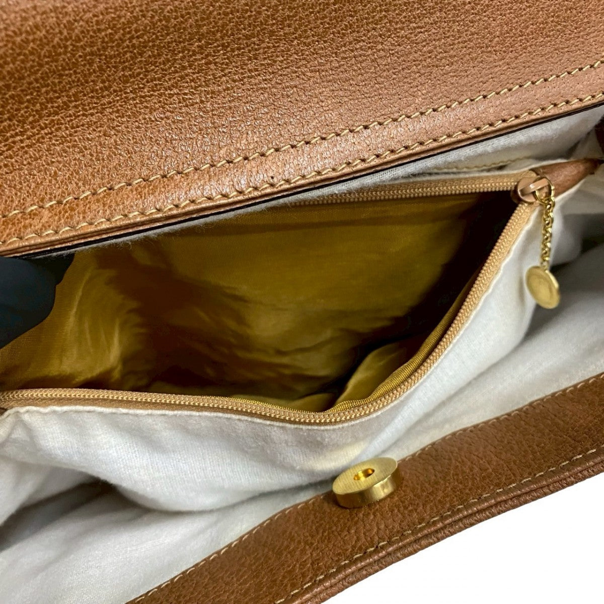 GUCCI Handbag leather Brown Bamboo