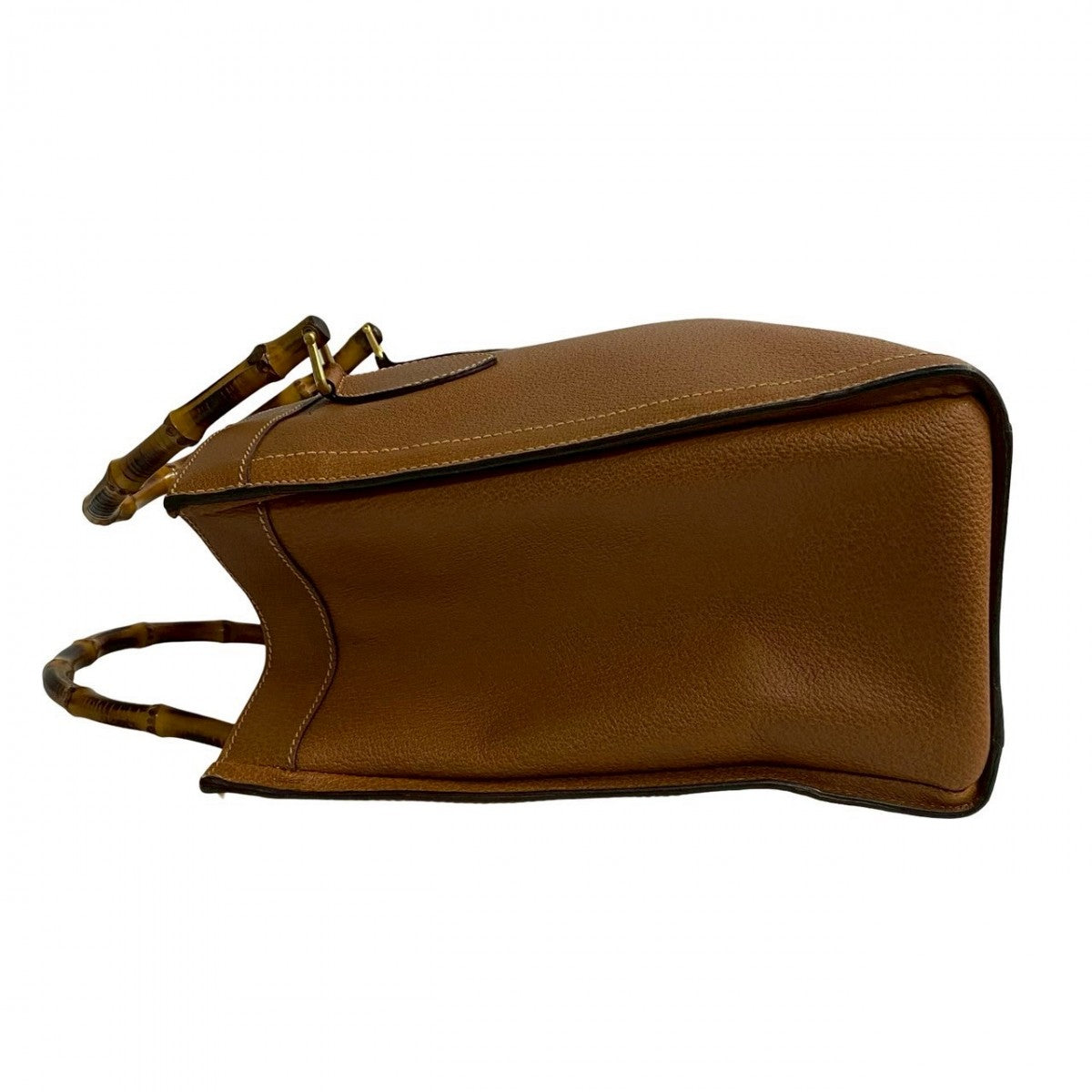 GUCCI Handbag leather Brown Bamboo
