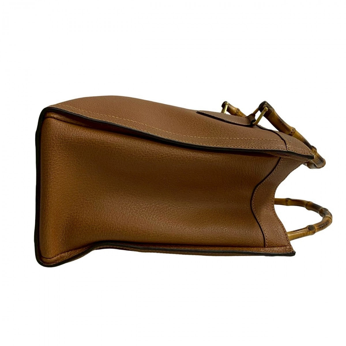 GUCCI Handbag leather Brown Bamboo