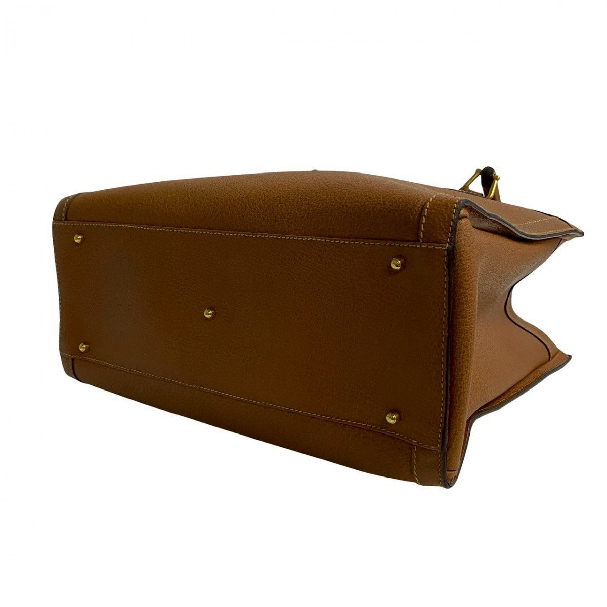 GUCCI Handbag leather Brown Bamboo