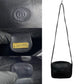 GUCCI Shoulder Bag leather black Old Gucci GG logoMetal Women Used Authentic