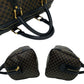 CELINE Handbag Leather, PVC black Macadam Blason Triomphe Pattern Women Used Authentic