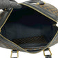 CELINE Handbag Leather, PVC black Macadam Blason Triomphe Pattern Women Used Authentic