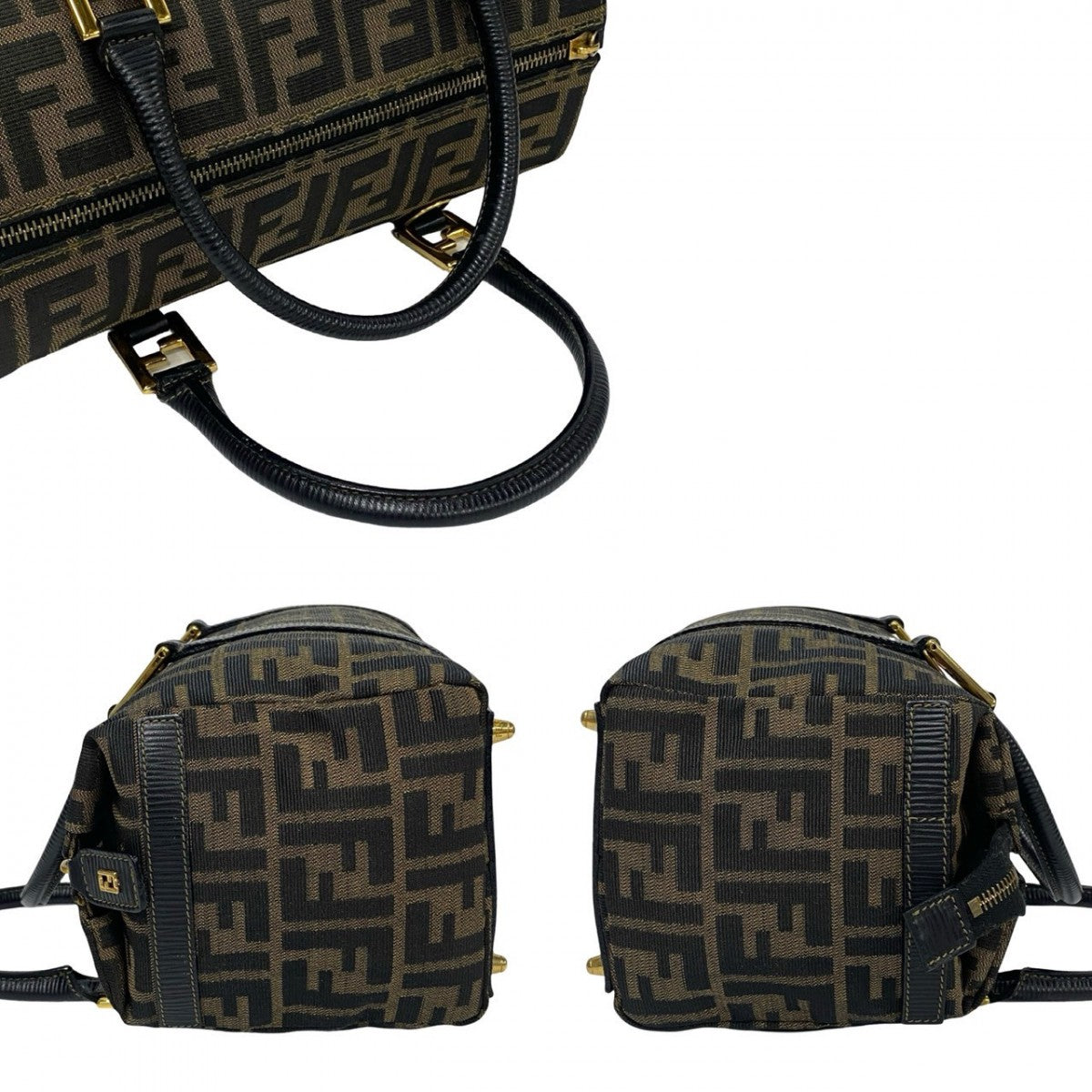 FENDI Shoulder Bag leather Brown