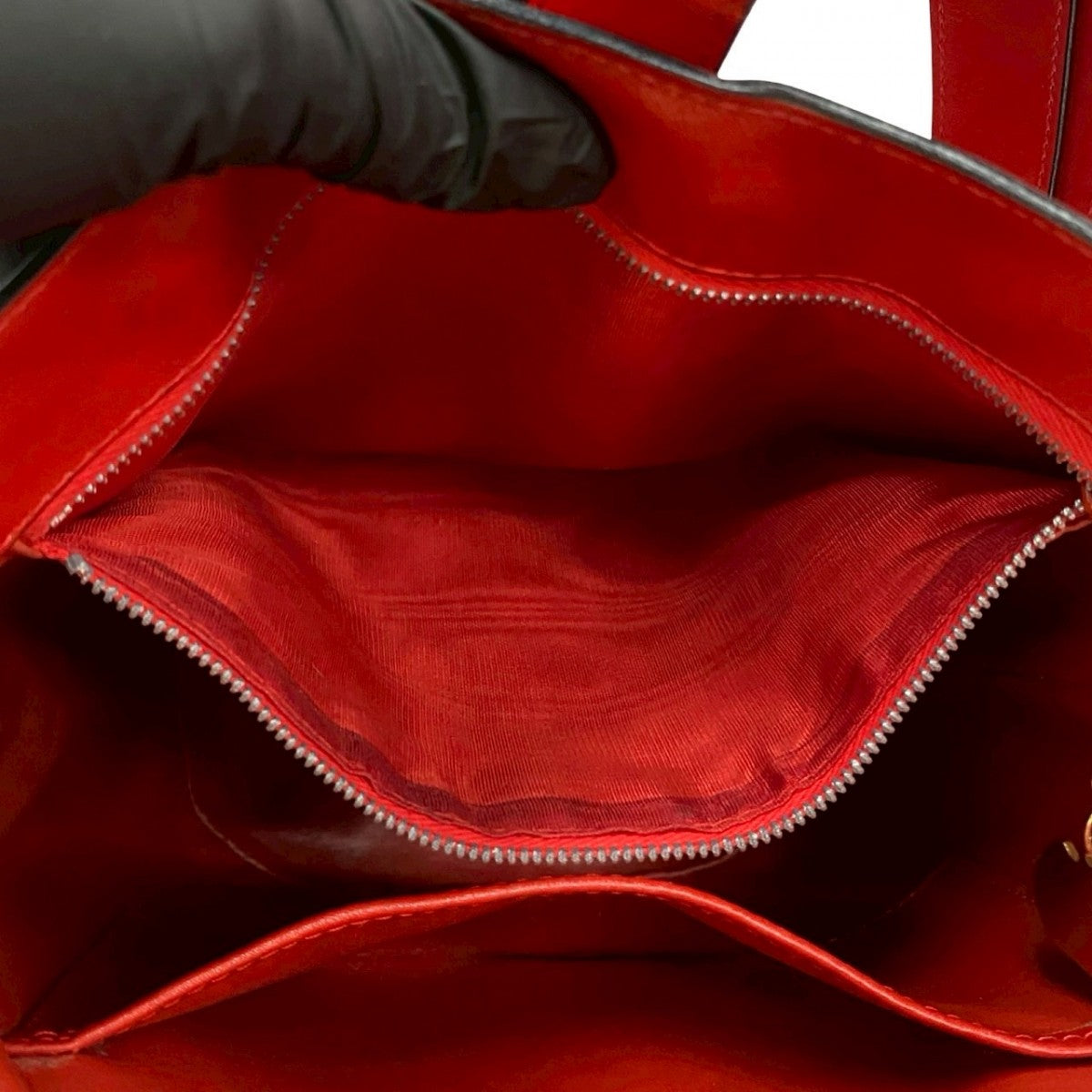 CELINE Shoulder Bag leather Red