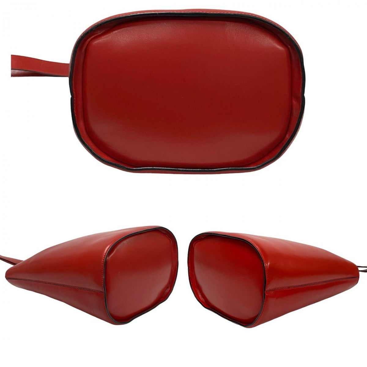 CELINE Shoulder Bag leather Red