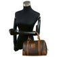 CELINE Boston Duffel bag Leather, PVC Brown Macadam Blason Triomphe Pattern Women Used Authentic