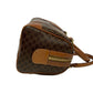 CELINE Boston Duffel bag Leather, PVC Brown Macadam Blason Triomphe Pattern Women Used Authentic