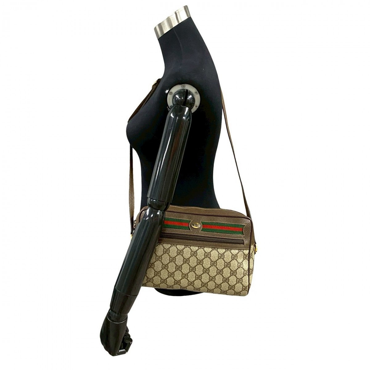 GUCCI Shoulder Bag leather Brown Sherry line
