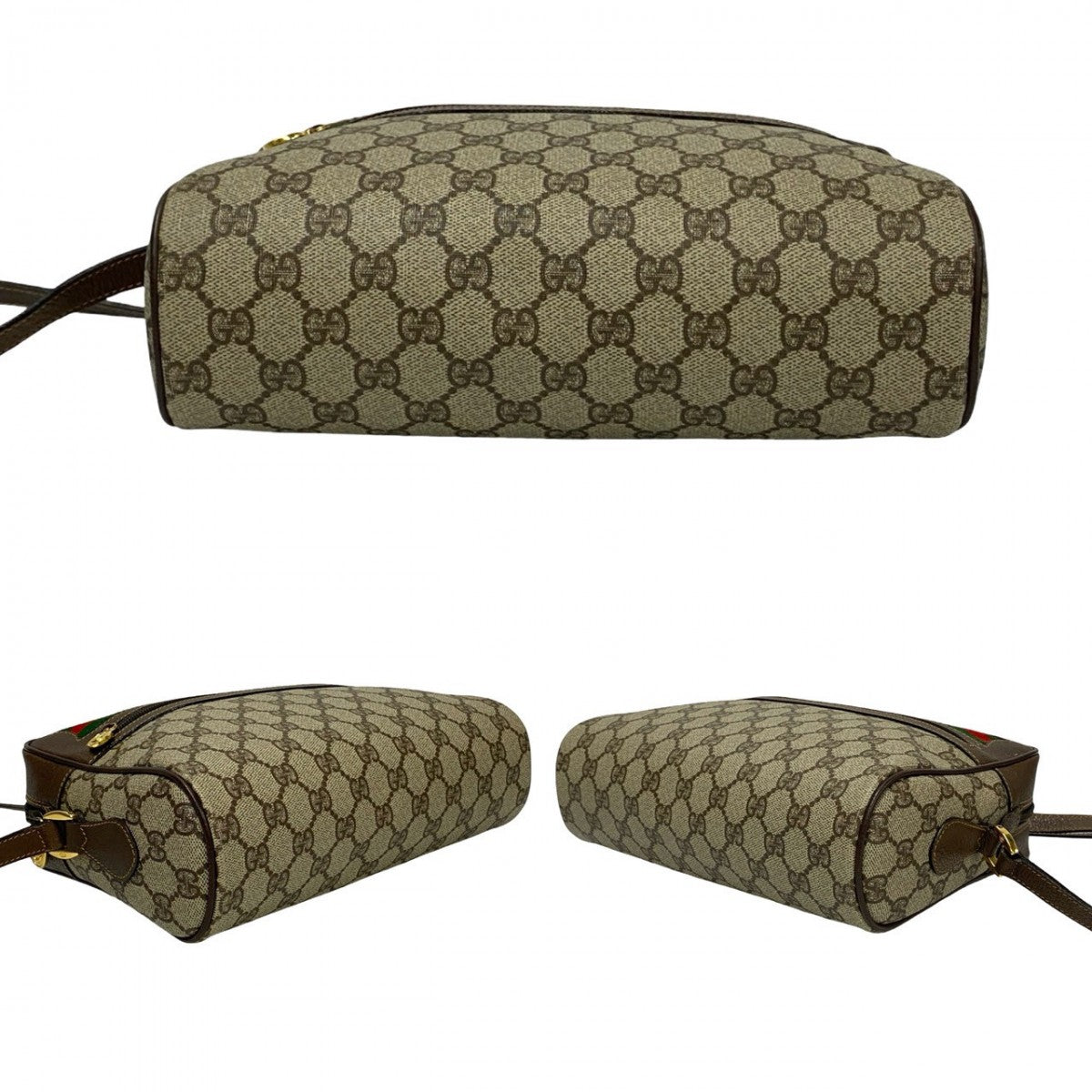 GUCCI Shoulder Bag leather Brown Sherry line