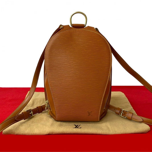 LOUIS VUITTON Backpack M52233 Epi Leather Brown Epi Mabillon