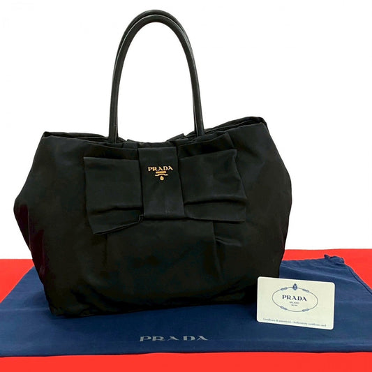PRADA Handbag leather black