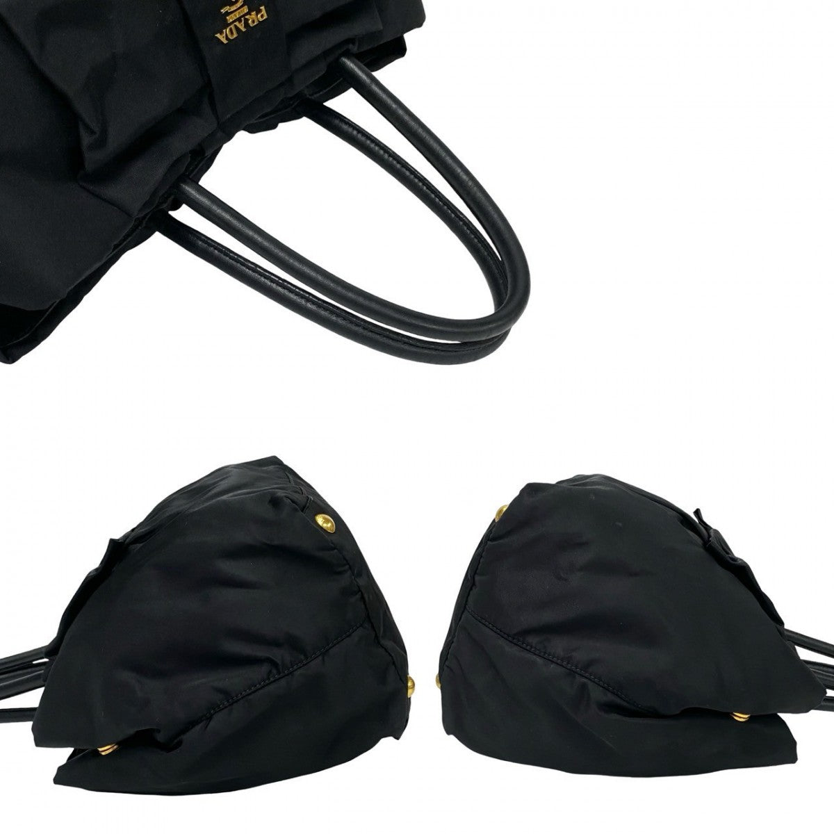 PRADA Handbag leather black