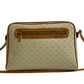 GUCCI Shoulder Bag Leather, PVC Brown Micro GG logo Women Used Authentic