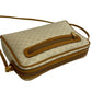 GUCCI Shoulder Bag Leather, PVC Brown Micro GG logo Women Used Authentic