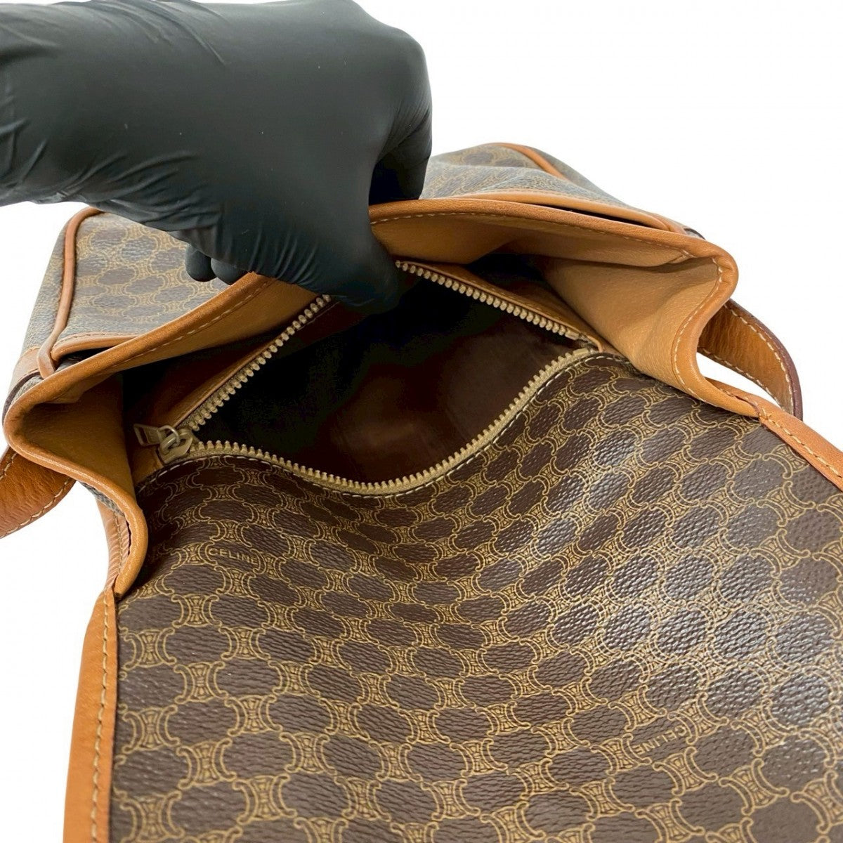 CELINE Shoulder Bag leather Brown