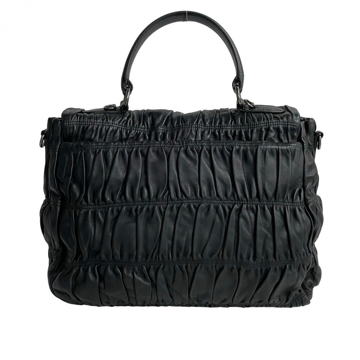 PRADA Shoulder Bag leather black