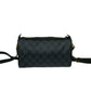 GUCCI Shoulder Bag Leather, PVC black GG logo Pattern Sherry line Women Used Authentic