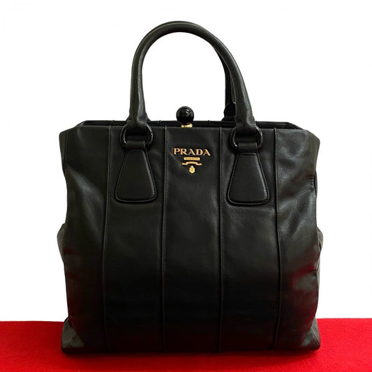 PRADA Handbag leather black