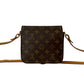 LOUIS VUITTON Shoulder Bag leather Brown Monogram Cartouchiere Mini