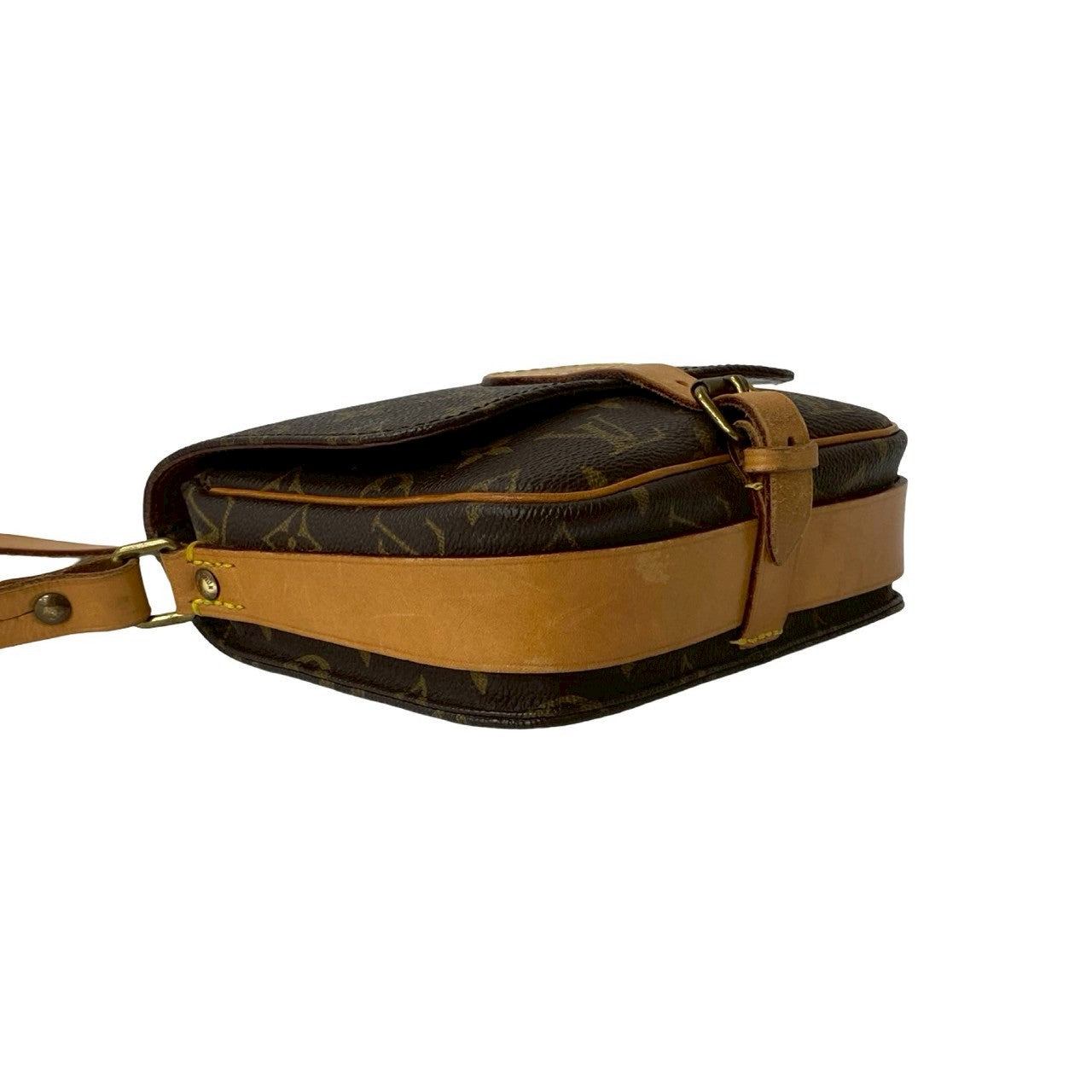 LOUIS VUITTON Shoulder Bag leather Brown Monogram Cartouchiere Mini