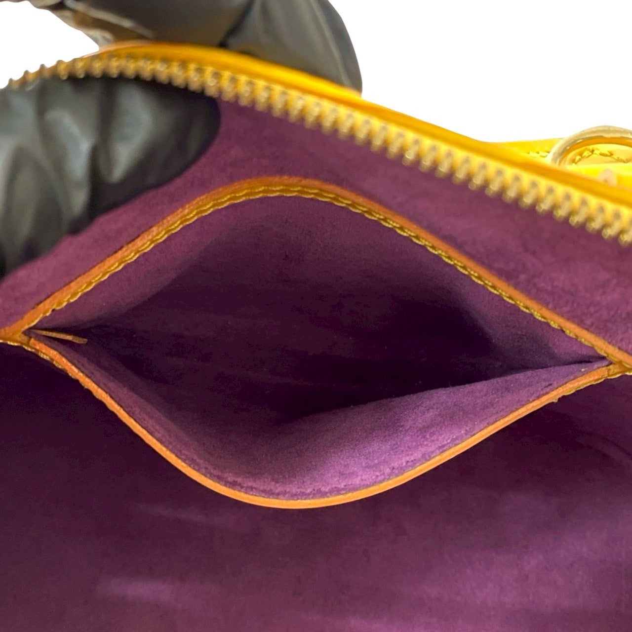 LOUIS VUITTON Handbag leather yellow Epi Alma