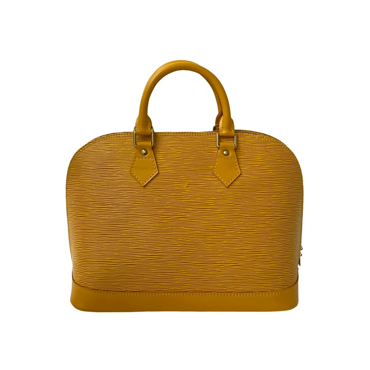 LOUIS VUITTON Handbag leather yellow Epi Alma