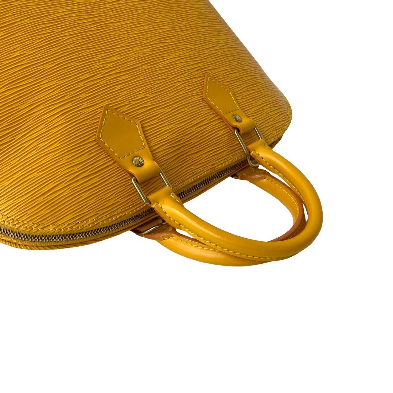 LOUIS VUITTON Handbag leather yellow Epi Alma