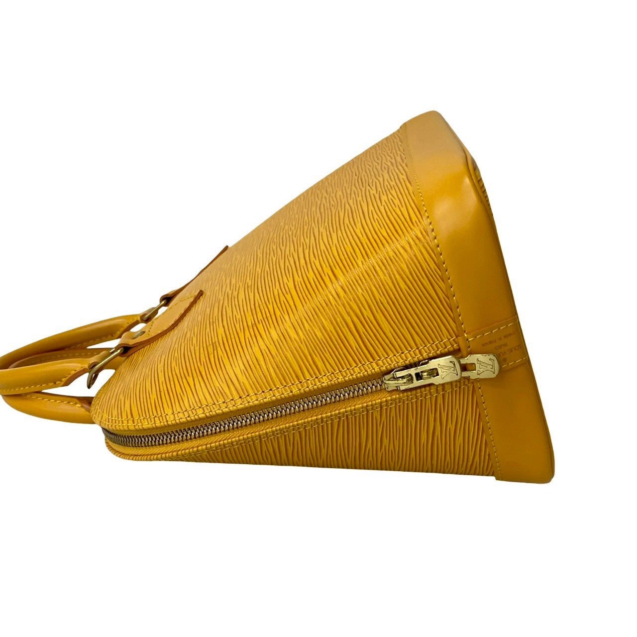 LOUIS VUITTON Handbag leather yellow Epi Alma