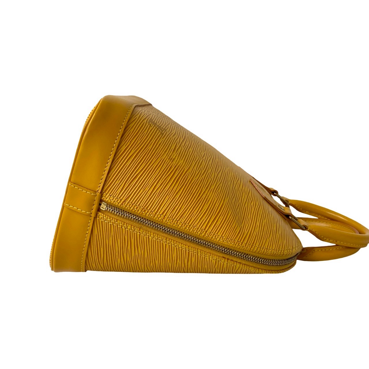 LOUIS VUITTON Handbag leather yellow Epi Alma