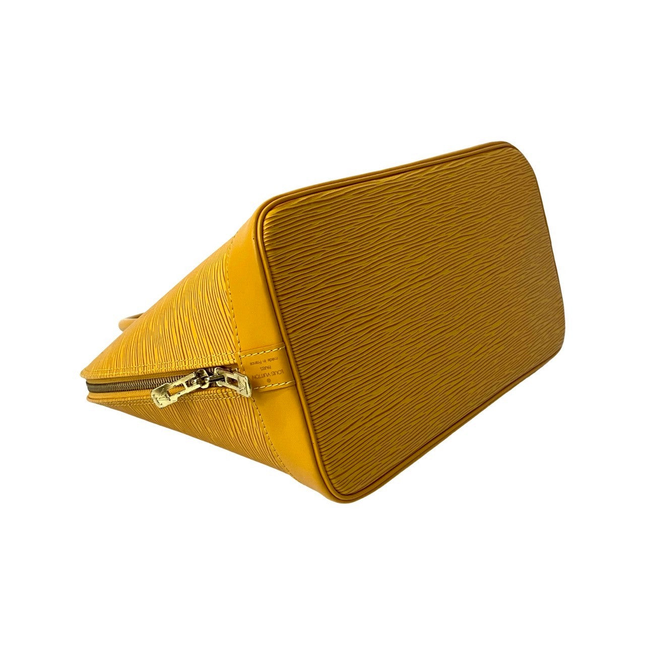LOUIS VUITTON Handbag leather yellow Epi Alma