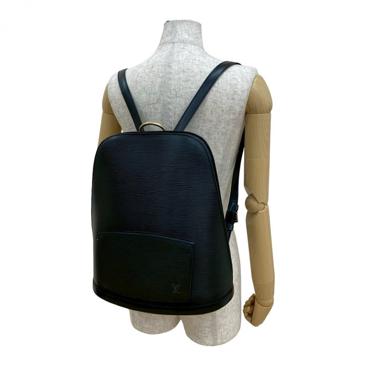 LOUIS VUITTON Backpack leather black Epi Coblanc