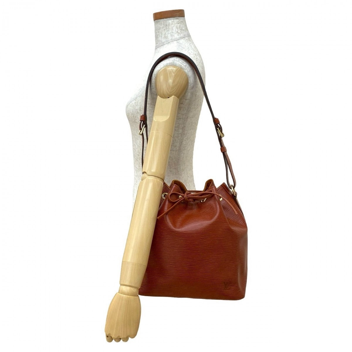 LOUIS VUITTON Shoulder Bag Epi Leather Brown Epi Petit Noe