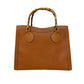 GUCCI Handbag leather Brown Bamboo