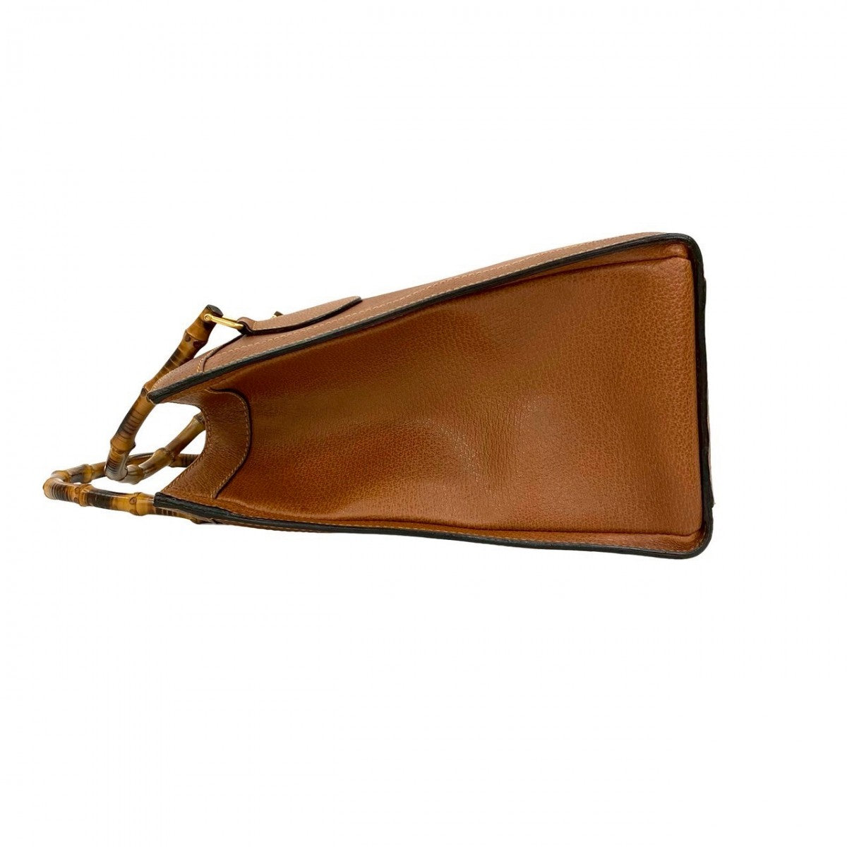 GUCCI Handbag leather Brown Bamboo